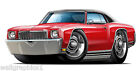 1972 Monte Carlo 350 454  Wall Graphic Decal Cartoon Car Art Man Cave Tools NEW