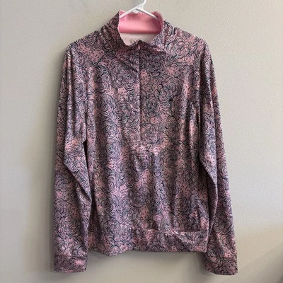 Lilly Pulitzer Palm Beach Pullover Shirt Pink 1/4 Zip Size XLGolf Pickleball - Image 1 of 4