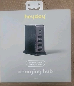 Hub de carga vertical de 6 puertos heyday 2C + 4A - heyday negro Saffiano - Imagen 1 de 1