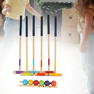 6x jeu de croquet extérieur Sport diamètre 7.5 cm croquet pour pelouse de - Photo 1/4