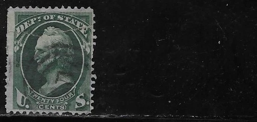 US Scott O65, Official Mail, 1873, Dept. of State, 24 Cent, Scott, Used, F/VF - Image 1 of 1