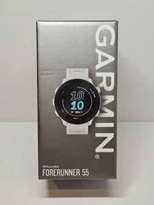 NEW Garmin Forerunner 55 GPS Running SmartWatch - White - 010-02562-01 - Picture 1 of 7
