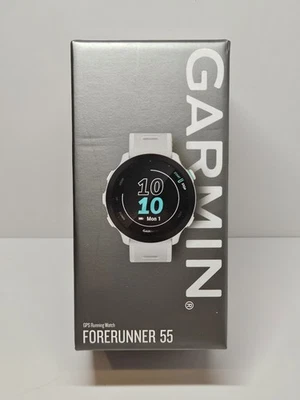 NEW Garmin Forerunner 55 GPS Running SmartWatch - White - 010-02562-01 - Image 1 of 4