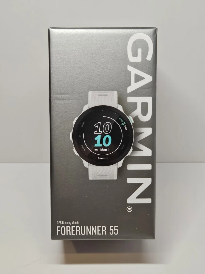 NEW Garmin Forerunner 55 GPS Running SmartWatch - White - 010-02562-01 - Image 1 of 4
