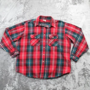 Five Brother Hemd Herren XL rot schwarz kariert schwerer Flanell Outdoor Workwear - Bild 1 von 17