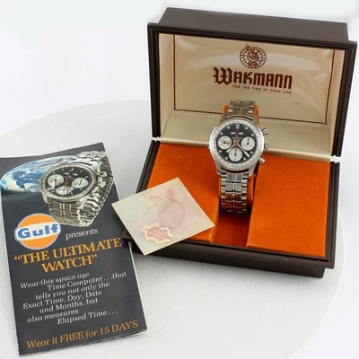Wakmann Vintage Incabloc Triple Date Chronograph 71.1309.70 Steel - 1960's - Image 1 of 4