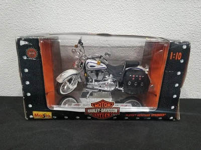 MIB MAISTO HARLEY-DAVIDSON 1:10 SCALE MODEL FLSTS HERITAGE SPRINGER 31605 BIKE  - Image 1 of 4