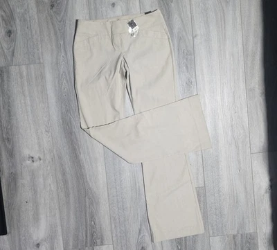 Nuevo con etiquetas Pantalones de vestir vintage Y2K The Limited Drew Fit acampanados LED beige tostado talla 2 largos Foto 1 de 4