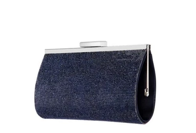 NINA Winslet todo sobre cristales marco mujer clutch bolso de noche - AZUL MARINO Foto 1 de 4