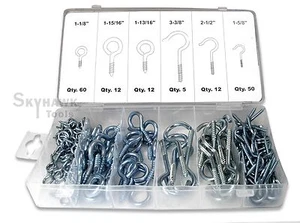 New 151pc Eye Bolt Zinc Eyebolt Eyelet Hook Screw Assortment - Picture 1 of 1