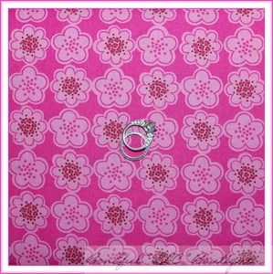 BonEful Fabric FQ Cotton Quilt Pink Brown FLOWER Dot Flamingo Girl Breast Cancer - Picture 1 of 15