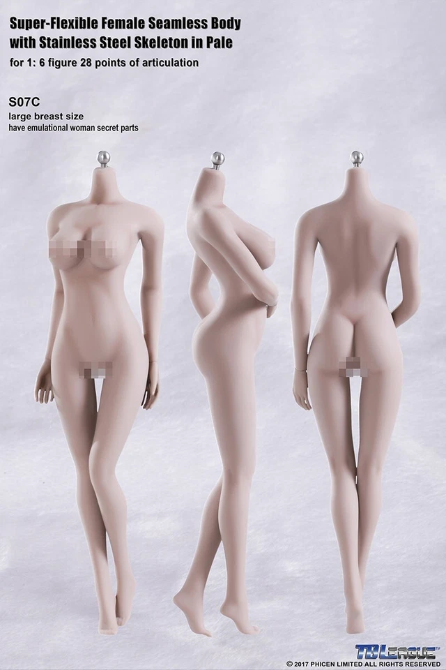 TBLeague S07C 1/6 Female Phicen Seamless Body Model Large Bust Pale Figure Doll