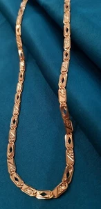 18K Gold Chain Fabulous Design Nawabi Link Gold Men Chain Necklace 3mm 18in Gold - Picture 1 of 10