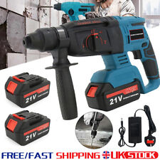 For Makita 21V Cordless Drill SDS Rotary Electric Impact Hammer w/ 2 Batteries