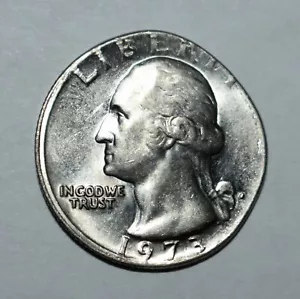 146e. A 1973 D WASHINGTON QUARTER ERROR STRUCK ON A NICKEL BLANK, 4.97 GRAMS - Picture 1 of 3