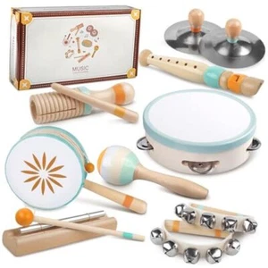 Baby Musical Instruments - Montessori Musical Toys for Toddlers 1-3, Wooden - Picture 1 of 8