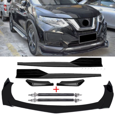 Front Rear Bumper Lip Spoiler Splitter Side Skirt For Nissan Rogue Qashqai Foto 1 de 4