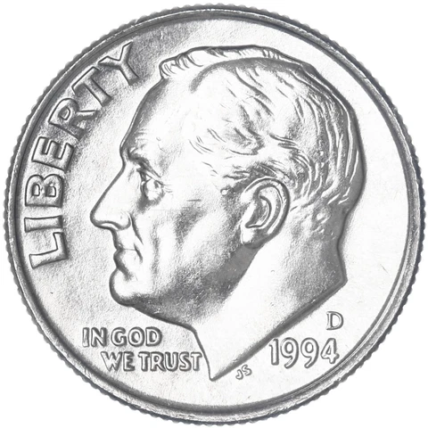 1994 D Roosevelt Dime Choice BU US Coin Cover