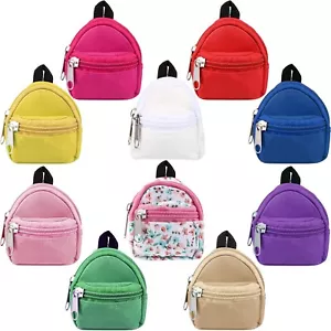 Skylety 10 Pcs Doll Backpacks Mini Doll Backpacks Mini Zipper Backpack for Do... - Picture 1 of 7