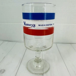 Harvey's Restaurant of the Presidents Footed Drinking Glass Washington D.C. - Picture 1 of 9