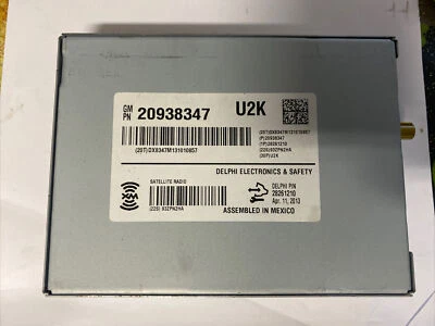 07-13 GMC Sierra, módulo de control receptor de radio satelital, pieza GM #20938347, FABRICANTE DE EQUIPOS ORIGINALES Foto 1 de 3