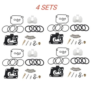 4 PACK Yamaha 50 HP 4 Stroke Carburetor Kit 62Y-W0093-11-00 62Y-W0093-10-00 - Picture 1 of 15