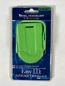 Royal Traveller by Samsonite | Easy I.D. Luggage Tags | Set of 2 Green RT0007NG