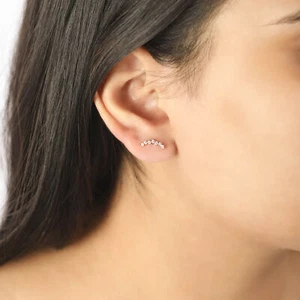Pendientes de boda con racimo de diamantes de 0,20 quilates de oro de 14 quilates - The Jewelz - Imagen 1 de 7