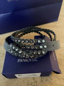 BNIB SWAROVSKI Slake Soft Grey Bracelet Gift Bag included £59.00 Medium - Picture 1 of 3