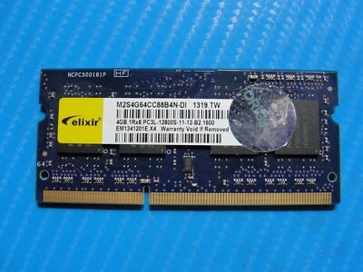 MSI GE70 Apache So-Dimm Elixir 4GB 1Rx8 Memory PC3L-12800S M2S4G64CC88B4N-DI - Image 1 of 2
