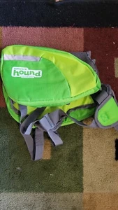 Dog Backpack Harness Hiking Saddlebag Outward Hound Zipper Pockets Green Large - Picture 1 of 5