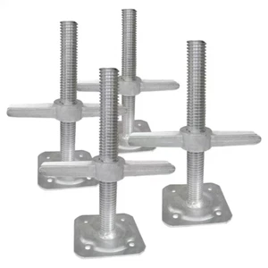 12 In. Galvanized Steel Leveling Jacks Adjustable up to 6 Inches for Baker Scaff - Picture 1 of 12