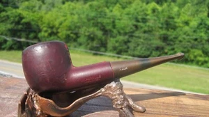 DEAUVILLE 109 Leather Wrapped Oval Tobacco Smoking Estate Pipe Vtg 5.5" L - Picture 1 of 19