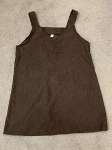 Vestido tipo jersey de pana Milumia talla L marrón línea A correa ancha clásico núcleo estándar - Imagen 1 de 15
