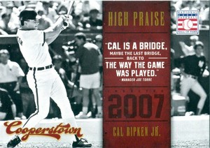 Cal Ripken Jr. 2012 Panini Cooperstown High Praise #14 HIGH GRADE