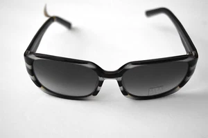 Vera Wang Authentic Striped Black MOP Gray Luxury 1 BK 54-16-135 Sunglasses - Picture 1 of 4