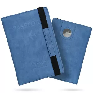 Reisepasshülle & Airtag Holder, Reisepass Schutzhülle & RFID Blocker, PU Leder - Bild 1 von 24