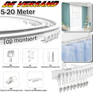 5-20Meter Gardinenschiene Biegbar Top Montage Vorhangschiene Flexibel weiß - Bild 1 von 11