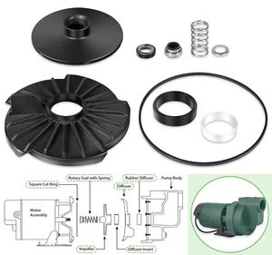 023705 2HP Lawn Sprinkler Pump Repair Kit Fits Star, Utilitech, Zoeller 1333-006 - Picture 1 of 16