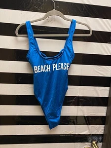 Women NWOT "Bikini Lab" royal blue swimsuit one piece Size Med. - Picture 1 of 2