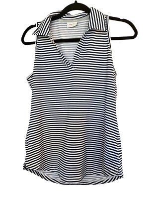 Jofit Sleeveless Striped Womens Polo, size S - Image 1 of 4
