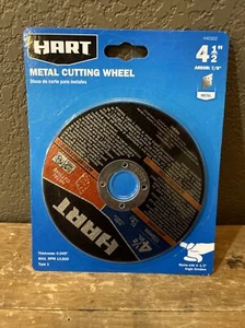 Hart 4-1/2" Metal Cutting Wheel 0.045" Thick 13,500 RPM Type 1 for Angle Grinder - Picture 1 of 2