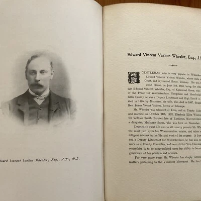 RUEDA WORCESTERSHIRE C1907 Edward Vincent Vashon - Kyrewood House Tenbury Foto 1 de 2