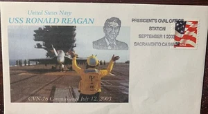 Sacramento Ca USS Ronald Reagan Postal Cover Commissioning Cachet - Picture 1 of 1