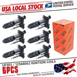 6x UF303 Ignition Coils For Chevy Trailblazer EXT L6 4.2L 2002-2005 12568062 - Picture 1 of 17