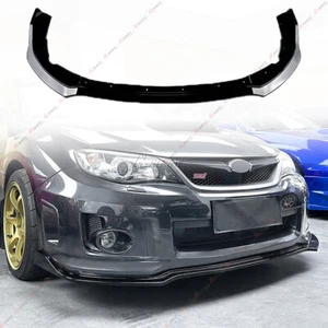 For 2011-2014 Subaru WRX STI Glossy Black Front Bumper Lip Body Spoiler Splitter - Picture 1 of 10