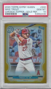 2020 Topps Gypsy Queen Mike Trout Gold Refractor Box Topper /50 PSA 10 (2436) - Bild 1 von 2