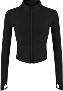 Lviefent Womens Lightweight Full Zip Running Track Jacket Workout Slim Fit Yoga - Picture 1 of 19