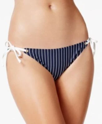 Tommy Hilfiger Women's Bikini Swim Bottom Striped Med Side Tie Coverage Blue - Image 1 of 4
