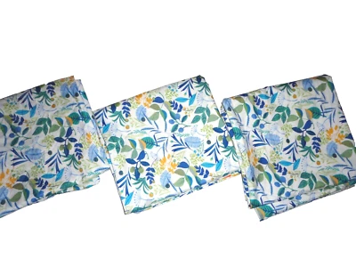 CHARISMA PEYTON BLUE GREEN LEAVES ORANGE FERNS (3) KING PILLOWCASES 20X38 - Image 1 of 4